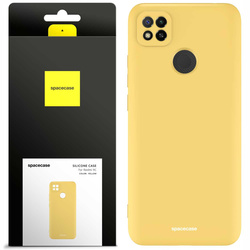 Etui silikonowe Spacecase Silicone Case do Redmi 9C żółte