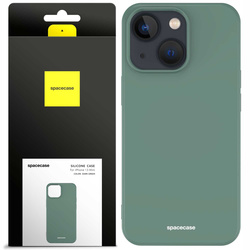 Etui silikonowe Spacecase Silicone Case do iPhone 13 mini ciemno zielone