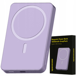 Powerbank indukcyjny Spacecase SnapPack do MagSafe Qi 10000mAh fioletowy
