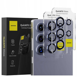 Szkło na aparat Spacecase QuickFit Camera do Galaxy S25 Ultra niebieskie - 2 sztuki