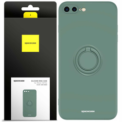 Etui Spacecase Silicone Ring do iPhone 7/8 Plus ciemno zielone