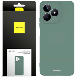 Etui silikonowe Spacecase Silicone Case do Realme C51/C53/Note 50 ciemno zielone