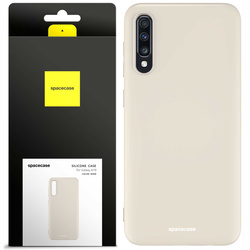 Etui silikonowe Spacecase Silicone Case do Galaxy A70 kremowe
