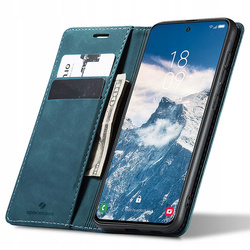 Etui z klapką Spacecase Wallet do Galaxy S24 FE niebieskie