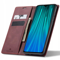 Etui z klapką Spacecase Wallet do Redmi Note 8 Pro czerwone