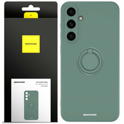 Etui Spacecase Silicone Ring do Galaxy S23 FE ciemno zielone