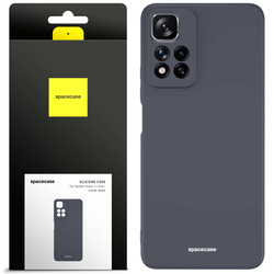 Etui silikonowe Spacecase Silicone Case do Redmi Note 11 Pro+ czarne