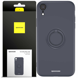 Etui Spacecase Silicone Ring do iPhone Xr czarne