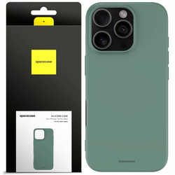 Etui silikonowe Spacecase Silicone Case do iPhone 16 Pro Max ciemno zielone