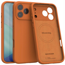 Etui Spacecase Silicone Mag do iPhone 17 Pro Max pomarańczowe