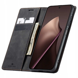 Etui z klapką Spacecase Wallet do Xiaomi 15T czarne