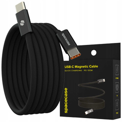 Magnetyczny kabel Spacecase USB-C do USB-C 100W PD 1m