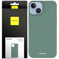 Etui silikonowe Spacecase Silicone Case do iPhone 14 ciemno zielone