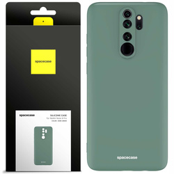 Etui silikonowe Spacecase Silicone Case do Redmi Note 8 Pro ciemno zielone