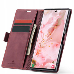 Etui z klapką Spacecase Wallet do Galaxy S22 Ultra czerwone