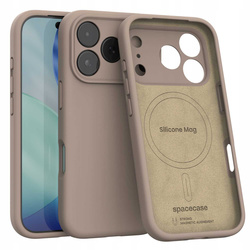 Etui Spacecase Silicone Mag do iPhone 17 Pro Max brązowe