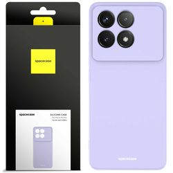 Etui silikonowe Spacecase Silicone Case do Poco F6 Pro jasno fioletowe
