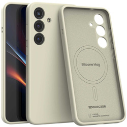 Etui Spacecase Silicone Mag do Galaxy S25+ beżowe