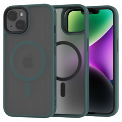 Etui Spacecase Hybrid Mag do iPhone 14 ciemno zielone