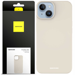 Etui silikonowe Spacecase Silicone Case do iPhone 14 kremowe