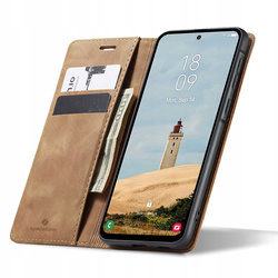 Etui z klapką Spacecase Wallet do Galaxy A36 5G jasno brązowe