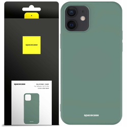 Etui silikonowe Spacecase Silicone Case do iPhone 12/12 Pro ciemno zielone
