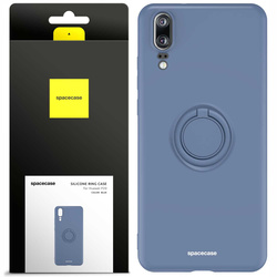 Etui Spacecase Silicone Ring do Huawei P20 niebieskie
