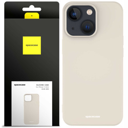 Etui silikonowe Spacecase Silicone Case do iPhone 13 mini kremowe
