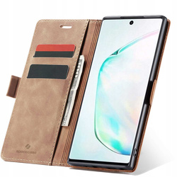 Etui z klapką Spacecase Wallet do Galaxy Note 10+ jasno brązowe