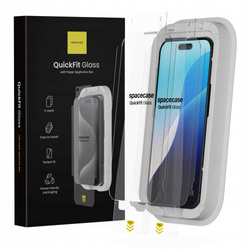 Szkło na ekran Spacecase QuickFit Glass do iPhone 16 Pro Max/17 Pro Max - 2 sztuki