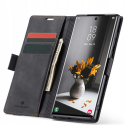 Etui z klapką Spacecase Wallet do Galaxy S22 Ultra czarne