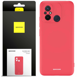Etui silikonowe Spacecase Silicone Case do Redmi 12C czerwone