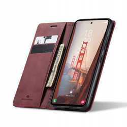 Etui z klapką Spacecase Wallet do Galaxy S23 FE czerwone
