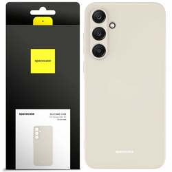 Etui silikonowe Spacecase Silicone Case do Galaxy A35 5G kremowe