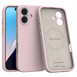 Etui Spacecase Silicone Mag do iPhone 16 różowe