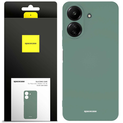 Etui silikonowe Spacecase Silicone Case do Poco C65/Redmi 13C 4G ciemno zielone