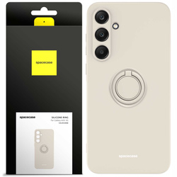 Etui Spacecase Silicone Ring do Galaxy A35 5G kremowe