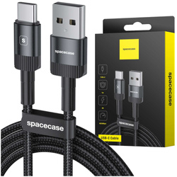 Kabel Spacecase USB do USB-C 3A 1m czarny