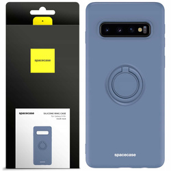 Etui Spacecase Silicone Ring do Galaxy S10+ niebieskie