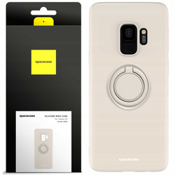 Etui Spacecase Silicone Ring do Galaxy S9 kremowe