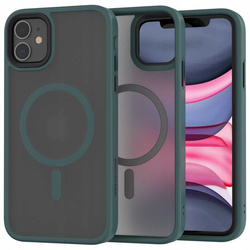 Etui Spacecase Hybrid Mag do iPhone 11 ciemno zielone