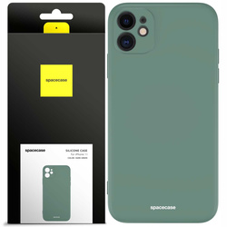 Etui silikonowe Spacecase Silicone Case do iPhone 11 ciemno zielone