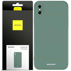 Etui silikonowe Spacecase Silicone Case do iPhone XS Max ciemno zielone