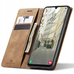 Etui z klapką Spacecase Wallet do Galaxy A34 5G jasno brązowe