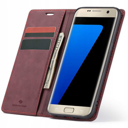 Etui z klapką Spacecase Wallet do Galaxy S7 Edge czerwone
