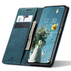 Etui z klapką Spacecase Wallet do Poco F3 / Mi 11i niebieskie