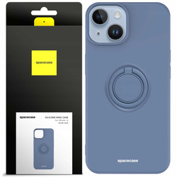 Etui Spacecase Silicone Ring do iPhone 14 niebieskie