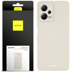 Etui silikonowe Spacecase Silicone Case do Poco X5 5G/Redmi Note 12 5G kremowe