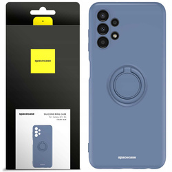 Etui Spacecase Silicone Ring do Galaxy A13 4G niebieskie
