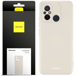 Etui silikonowe Spacecase Silicone Case do Redmi 12C kremowe